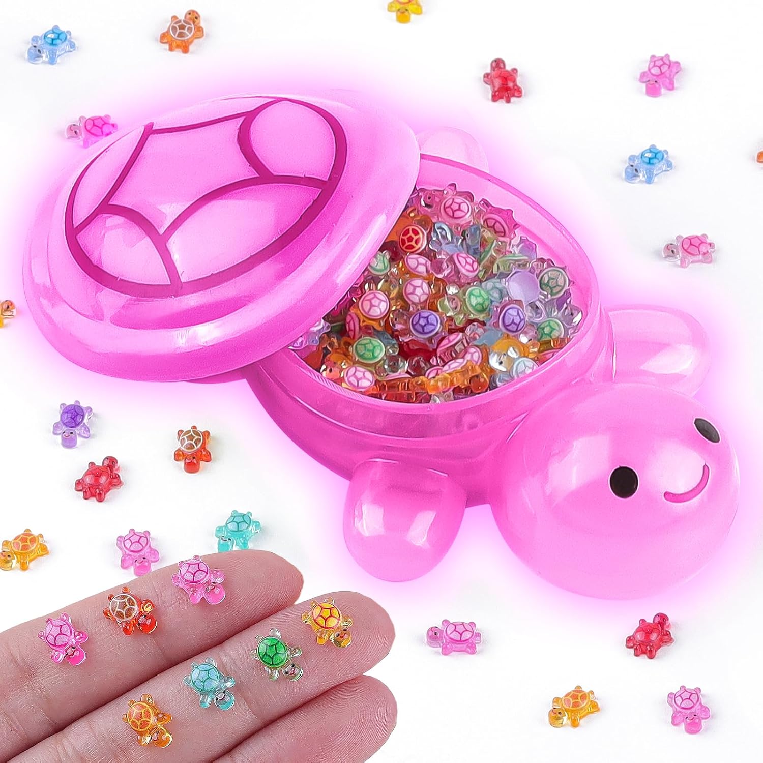 Amazon.com: 200 Pcs Mini Resin Turtle with 1 Pc Jumbo Resin Pink ...