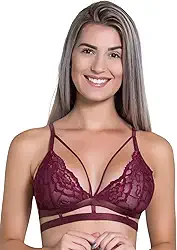 Sutiã Feminino Strappy Atraente Sensual Detalhe Em Tiras Com Bojo