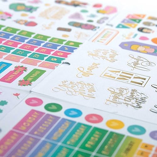 Miniatura 10 de Paper House Productions Libro de calcomanías para planificador de 30 hojas, los colores pueden variar