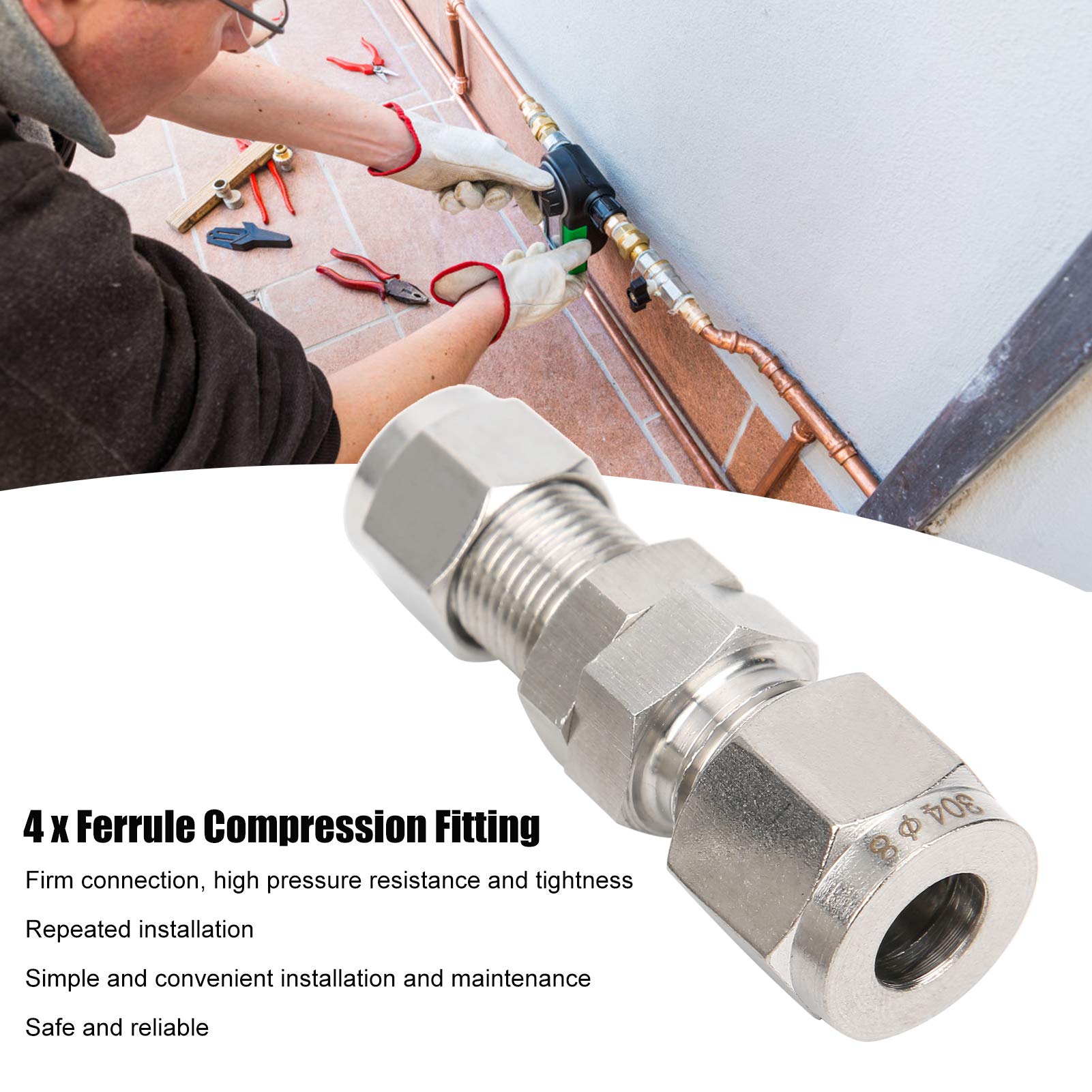 1/4 in. Compression Plastic Sleeve 3 pk