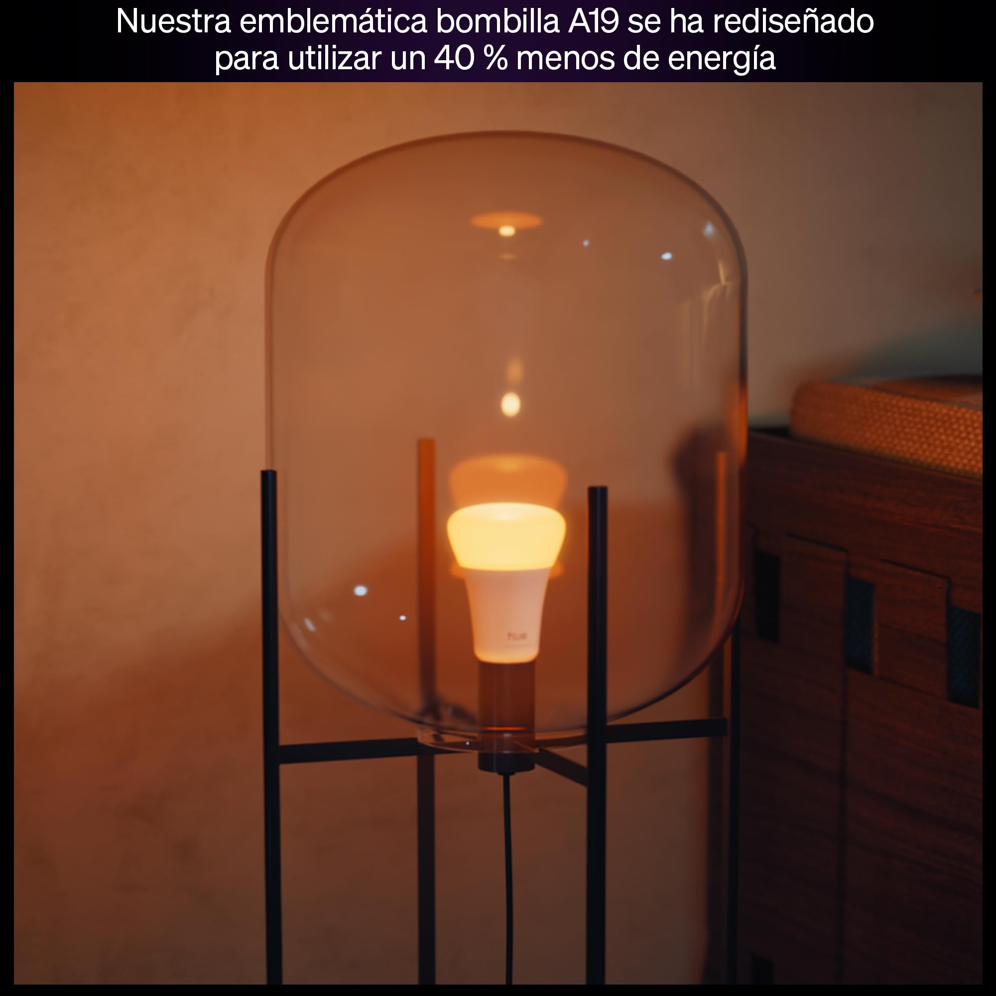 Philips Hue Bombilla LED Inteligente A60, White Ambiance, E27, 8,1 W, luz de espectro completo 1000 K-20.000 K, 1100 lm, regulable, funciona con Alexa, Google Assistant y Apple Home, Pack de 2