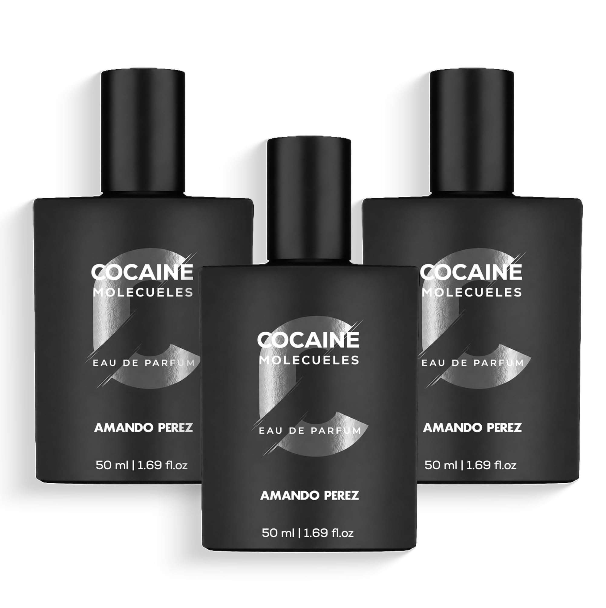 Amando Perez COCAINE Molecules Unisex Parfüm 50ml (3er Pack) | Eau de Parfum für Damen und Herren mit Pheromone Lockstoff - Citrische Kopfnote - Unisex-Duft Damen Männer Eau de Toilette
