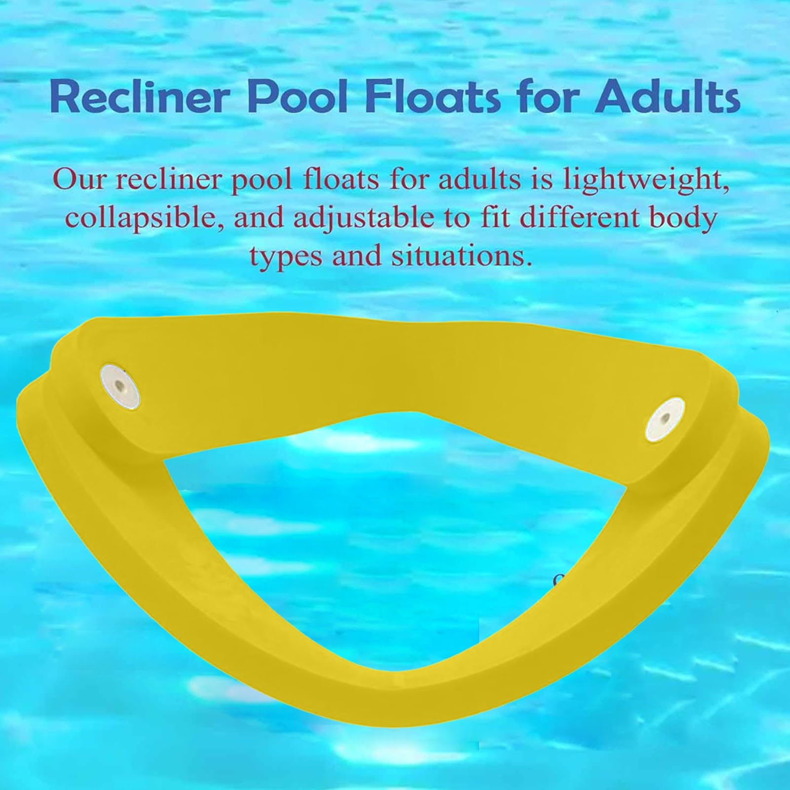 Floating Chair, Foldable Water Recliner, Foam Pool Lounger, Saddle Seat, Non Inflatable Hammock, Ideal for Swimming Relaxation, Outdoor Use, Yard Fun, Backyard Leisure