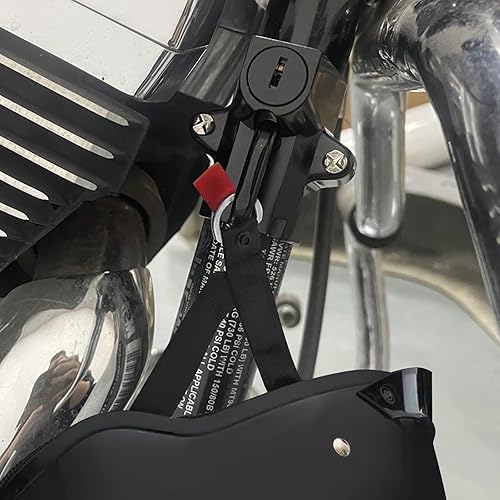 Miniatura 3 de HDBUBALUS Kit universal de bloqueo de seguridad para casco para tubos de 78 a 1 14 pulgadas de diámetro apto para Harley Yamaha Suzuki Kawasaki
