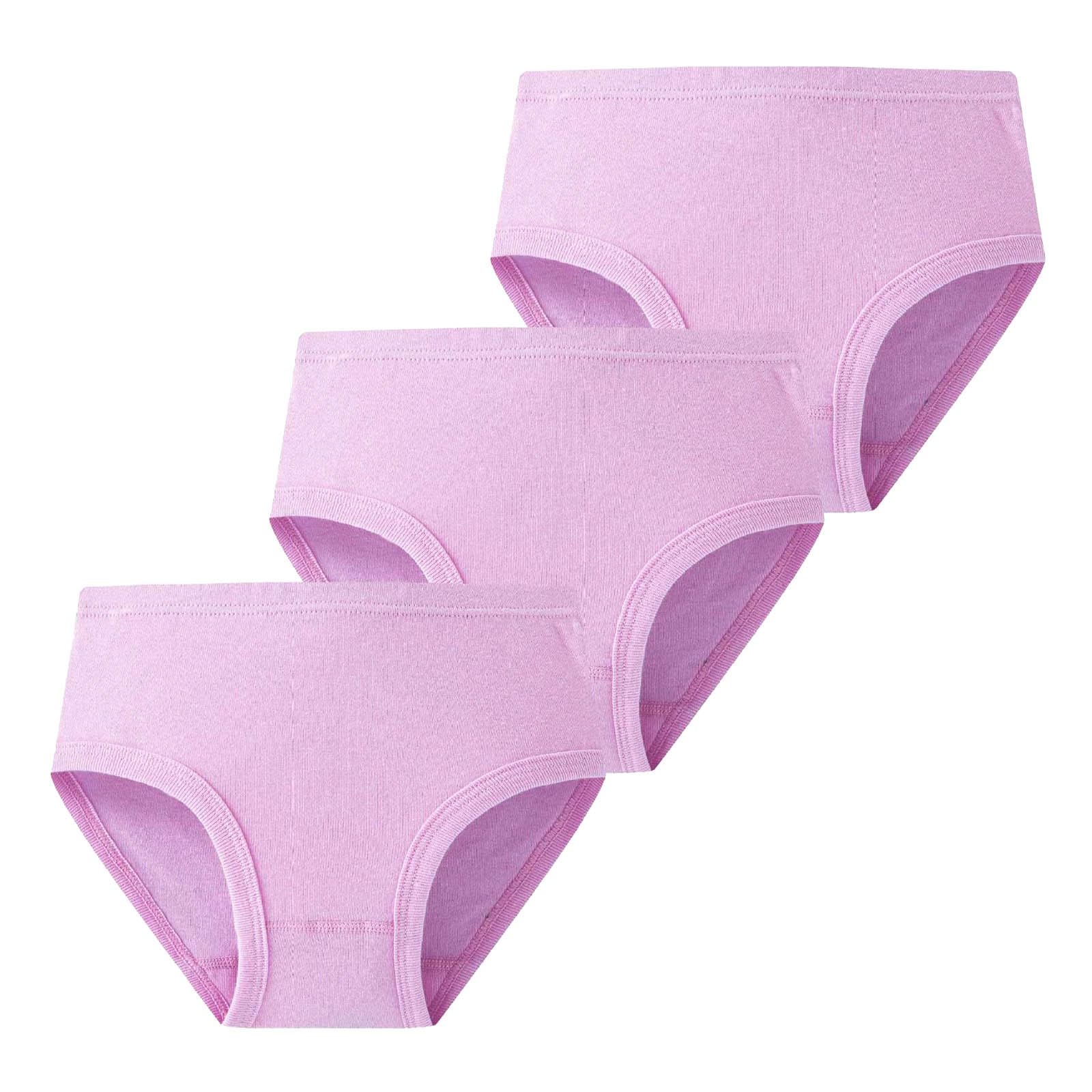 Generic Little Girl Solid Underwear Toddler anties Big Kids Undies Soft Cotton Breathable Sports ickers Pack of 3