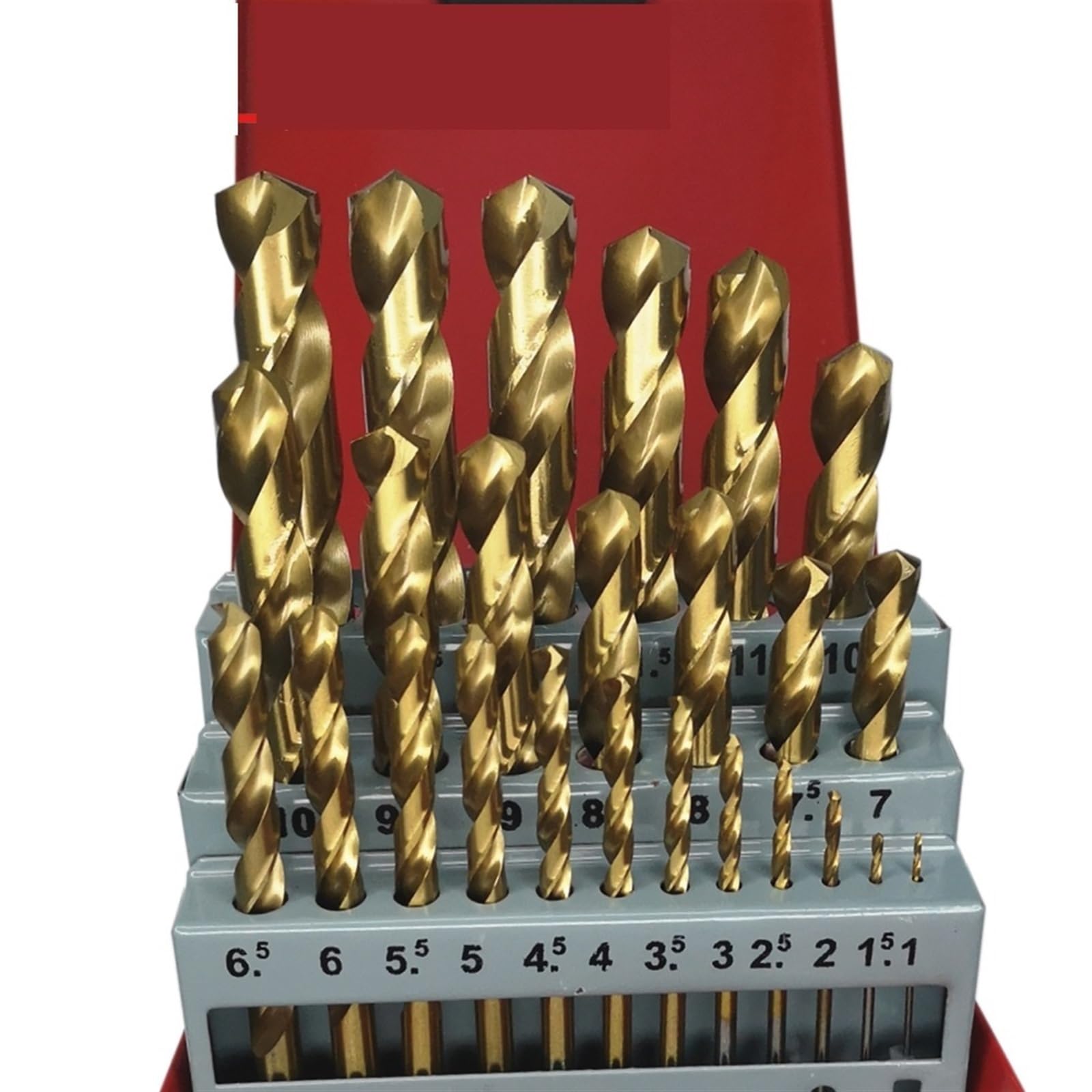 Punta da trapano rivestita HSS M2 13/19/25PCS for punte da trapano for legno in metallo Set accessori for elettroutensili(25PCS(1-13mm))