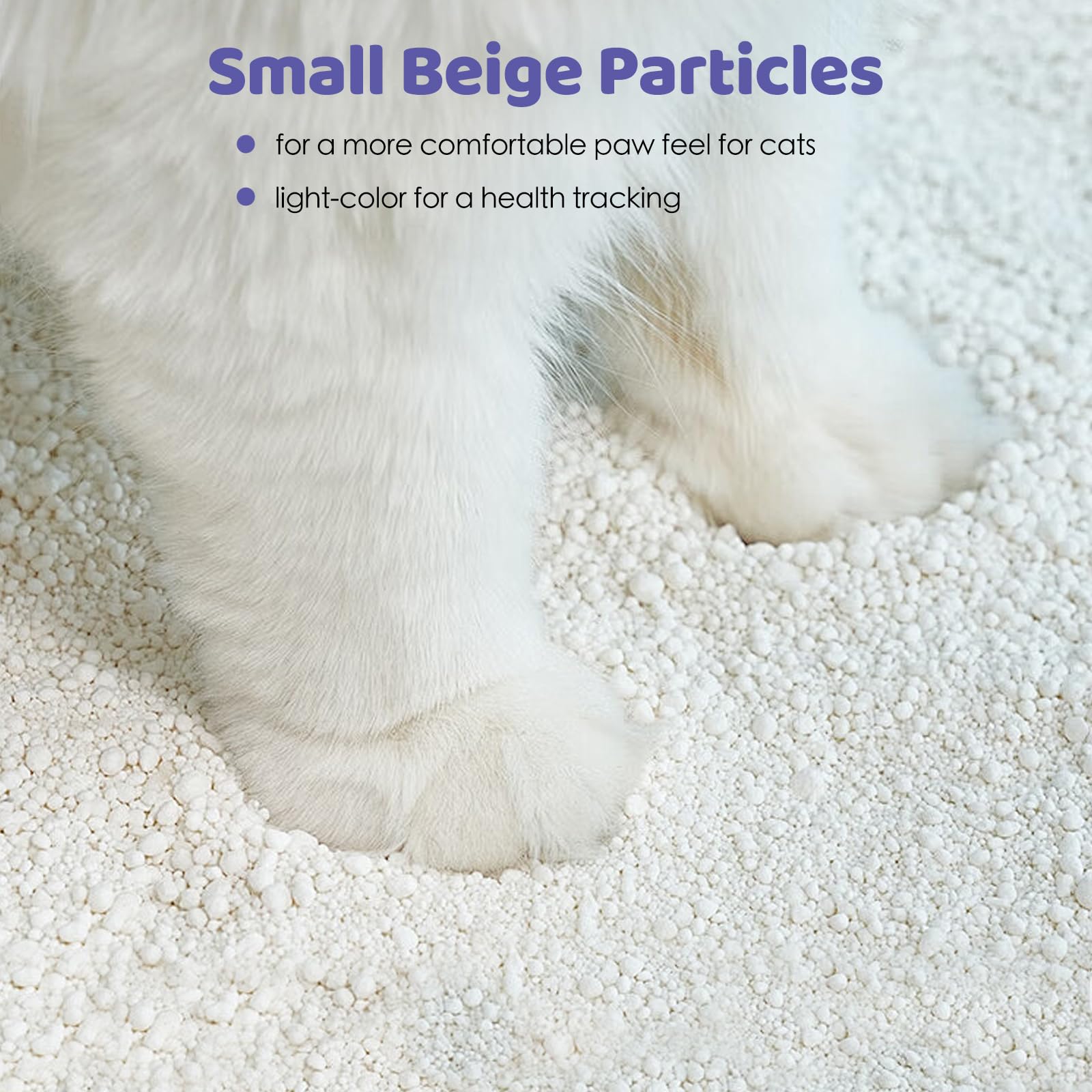 EZSKUUP Robotail Katzenstreu, antihaftbeschichtet, stark, klumpend, geruchlos, staubfrei, einfach zu schaufeln, helle Farbe für Gesundheitsverfolgung, für automatische Robotail-Katzentoilette, 8,2 kg