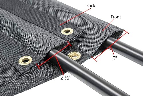 Miniatura 6 de Kit de rodillos manuales de manivela de mano para camiones volquete con lona de malla de PVC de 7 pies 6 pulgadas x 14 pies, doble bolsillo