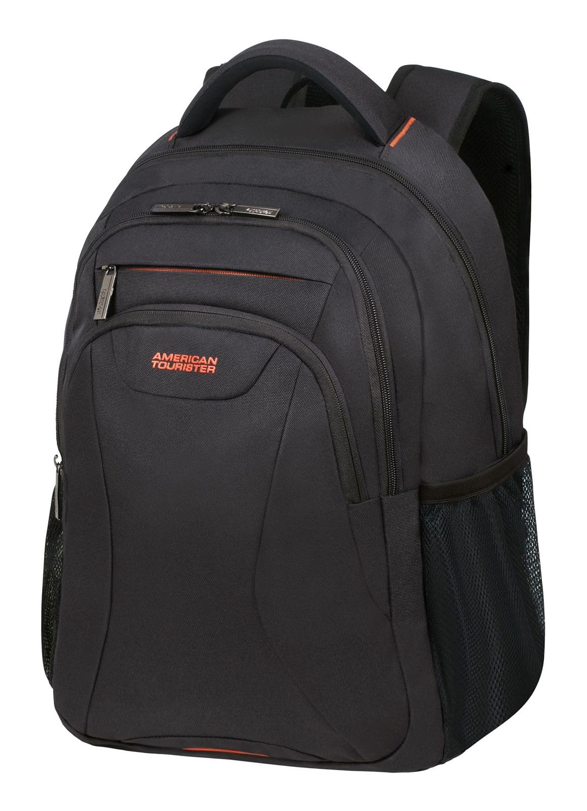 American Tourister AT Work - Zaino per laptop 15.6 pollici, 50 cm, 25 L, Nero/Arancione (Black/Orange)