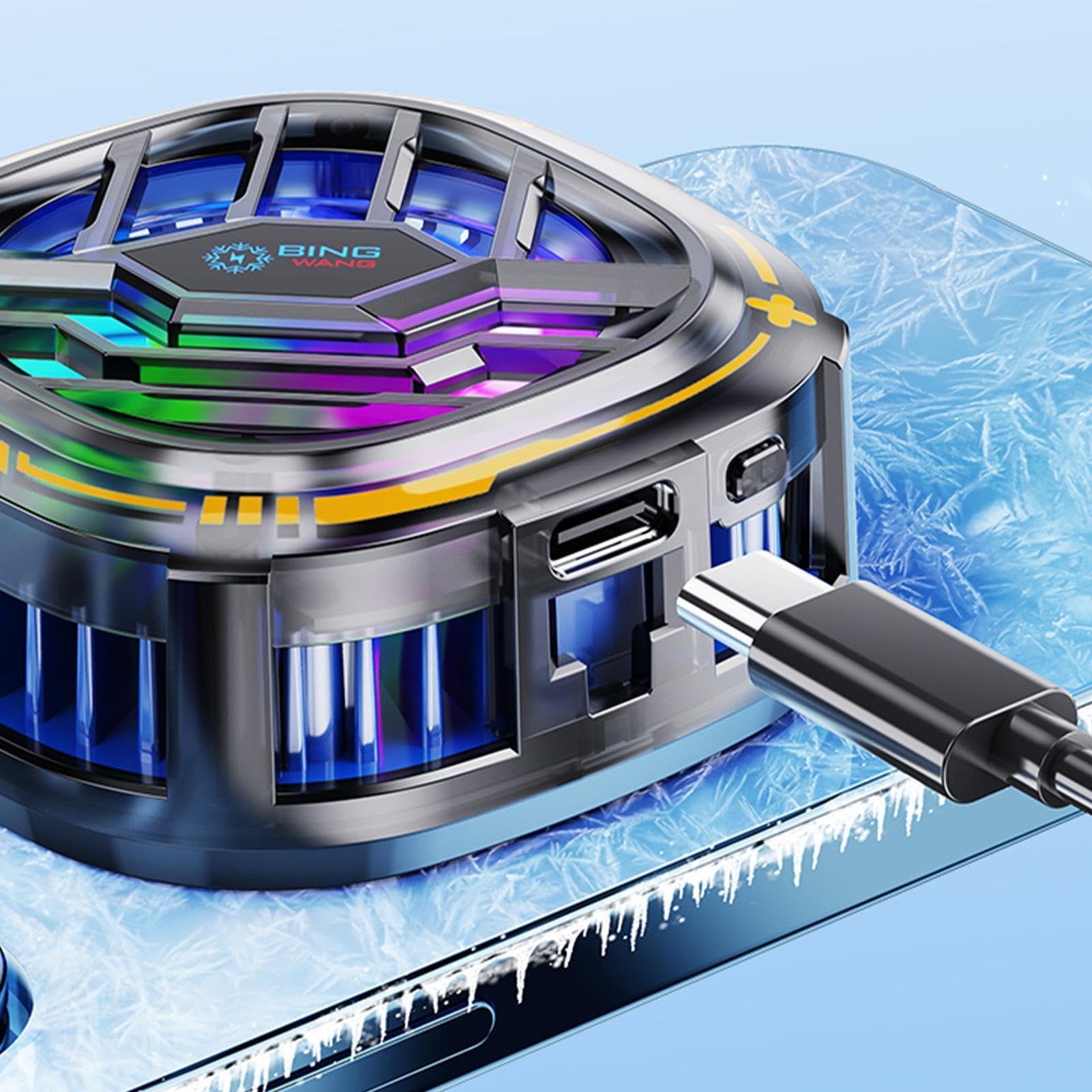 Radiatore Portatile per Telefono Cellulare S6, Dispositivo di Raffreddamento Magnetico a Semiconduttore, Ventola del Radiatore del Telefono con Controllo Intelligente a
