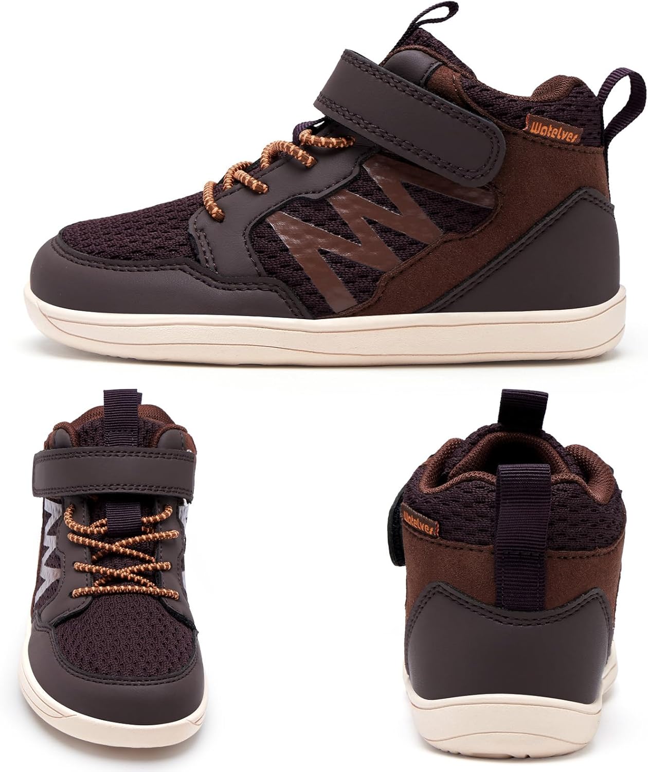 WateLves Toddler Little Kids Wide Barefoot Shoes Girls Boys Boots Breathable High Top Adjustable Strap Sneakers Lightweight Sport Athletic Zero Drop - Image 5