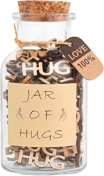HUG in a Jar,Hug to Give Funny Birthday Gift,Hugs Gifts for Friend,Anniversaries Valentines Day,Christmas,Thanksgiving Day,Holiday.HUG in a Jar
