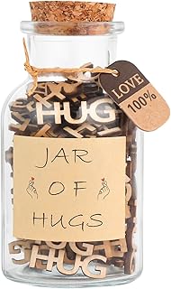 HUG in a Jar(7oz),Hug to Give Funny Gift Birthday Gift Christmas Gift；Hugs Gifts for Friend,Anniversaries Valentines Day. (HUG in a Jar)