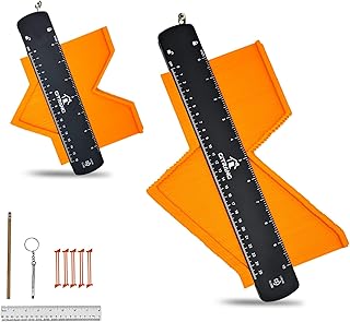 Contour Gauge 2-Pack with Lock, 10-Inch & 6-Inch Profile Tool Set for Woodworking & Tiling, Dual-Scale Measurement, Ideal Gift for DIY Enthusiasts, Carpenters, Home Improvement Projects