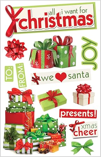 Paper House Productions STDM-179E - Adhesivos 3D, todo lo que quiero para Navidad