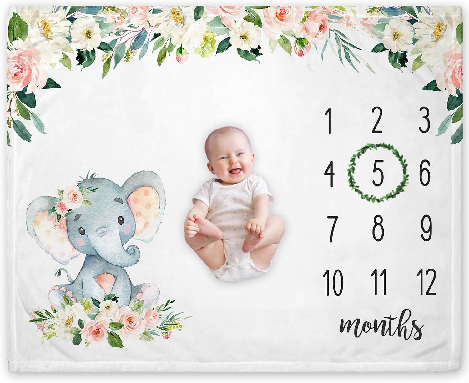 Yuzioey Dragon Milestone Blanket, Dragon Fairy Tale Baby Growth Chart Monthly Blanket, Watch Me Grow Nursery for New Moms Baby Shower(50"x40")