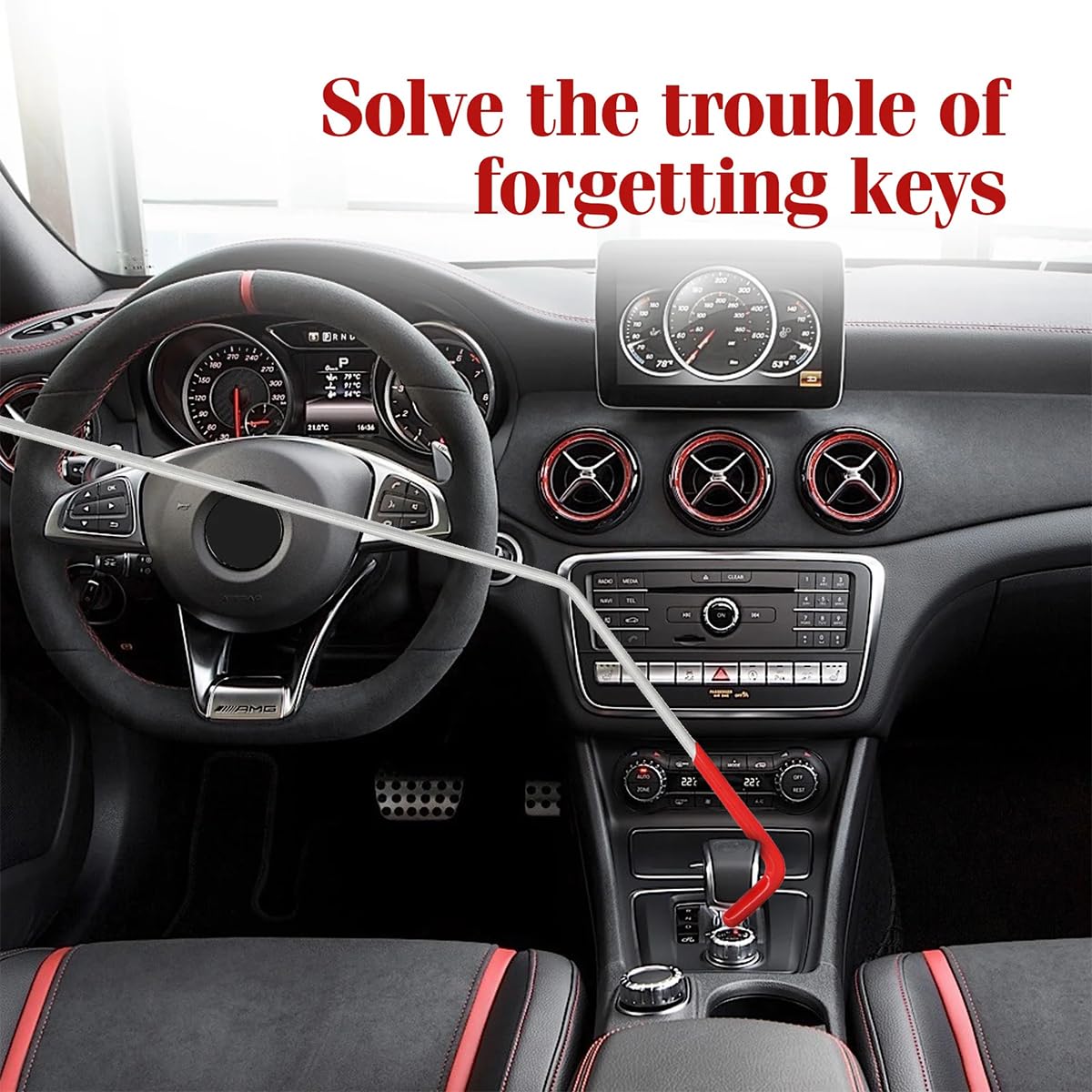 CGEAMDY Kit di Strumenti Professionali per Auto di Emergenza, Kit di Emergenza per Auto con Pinza a Lunga Portata, Strumenti per Riparazione Automatica, Preda Remota, Installazione Porte E Finestre