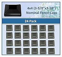 Vista 2 de Paquete de 24 tapas para postes de valla, protegen los postes de madera para exteriores en perfil bajo, fabricados en Estados Unidos