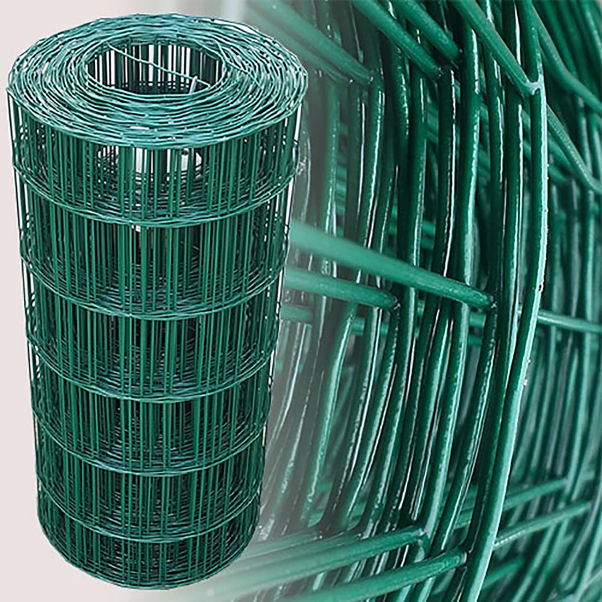 Garmix Gartenzaun 25m Grün Maschendrahtzaun 7,5 x 10 cm (60cm)