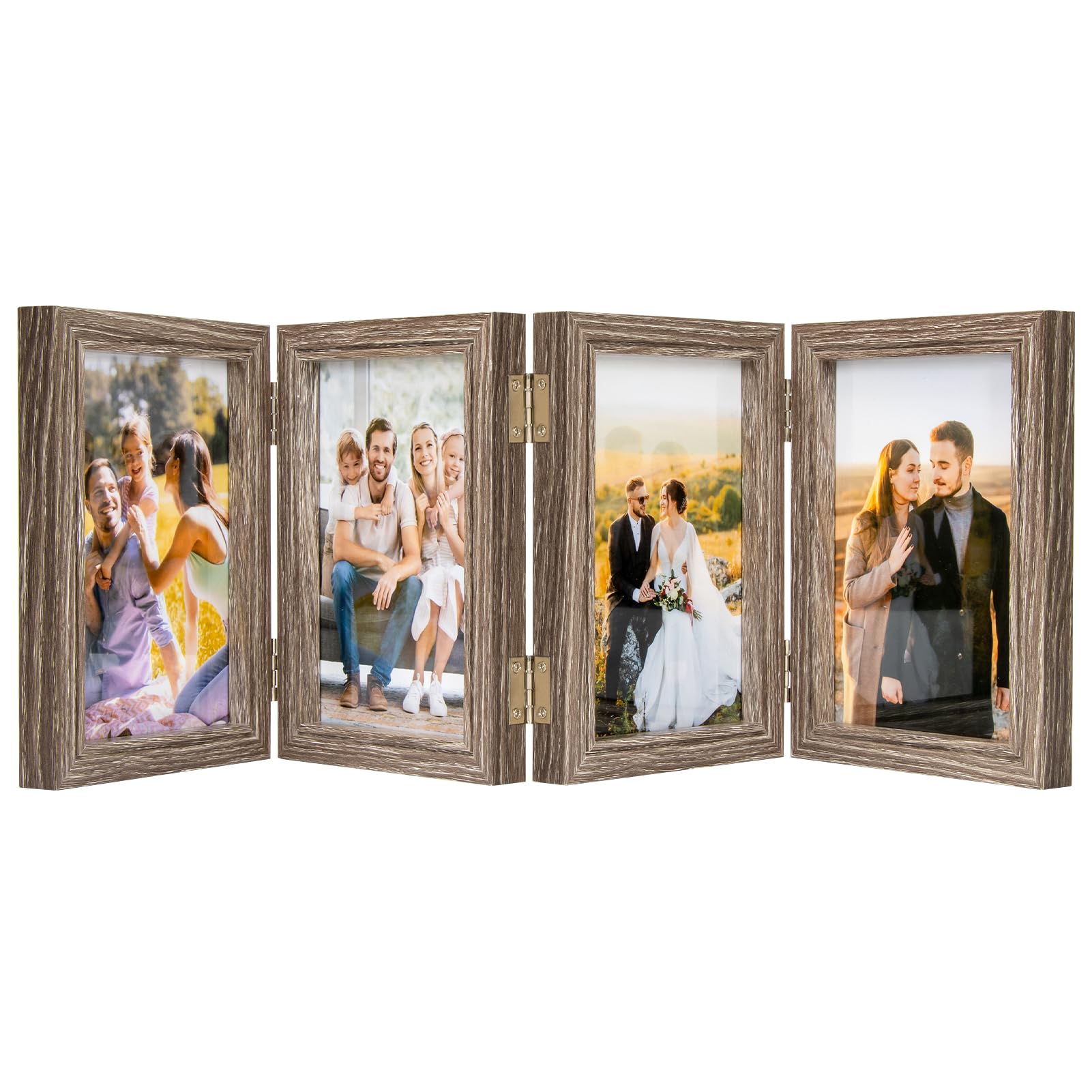 Amazon.com - 4x6 Four Picture Frame 4 Hinged Photo Frame with 4