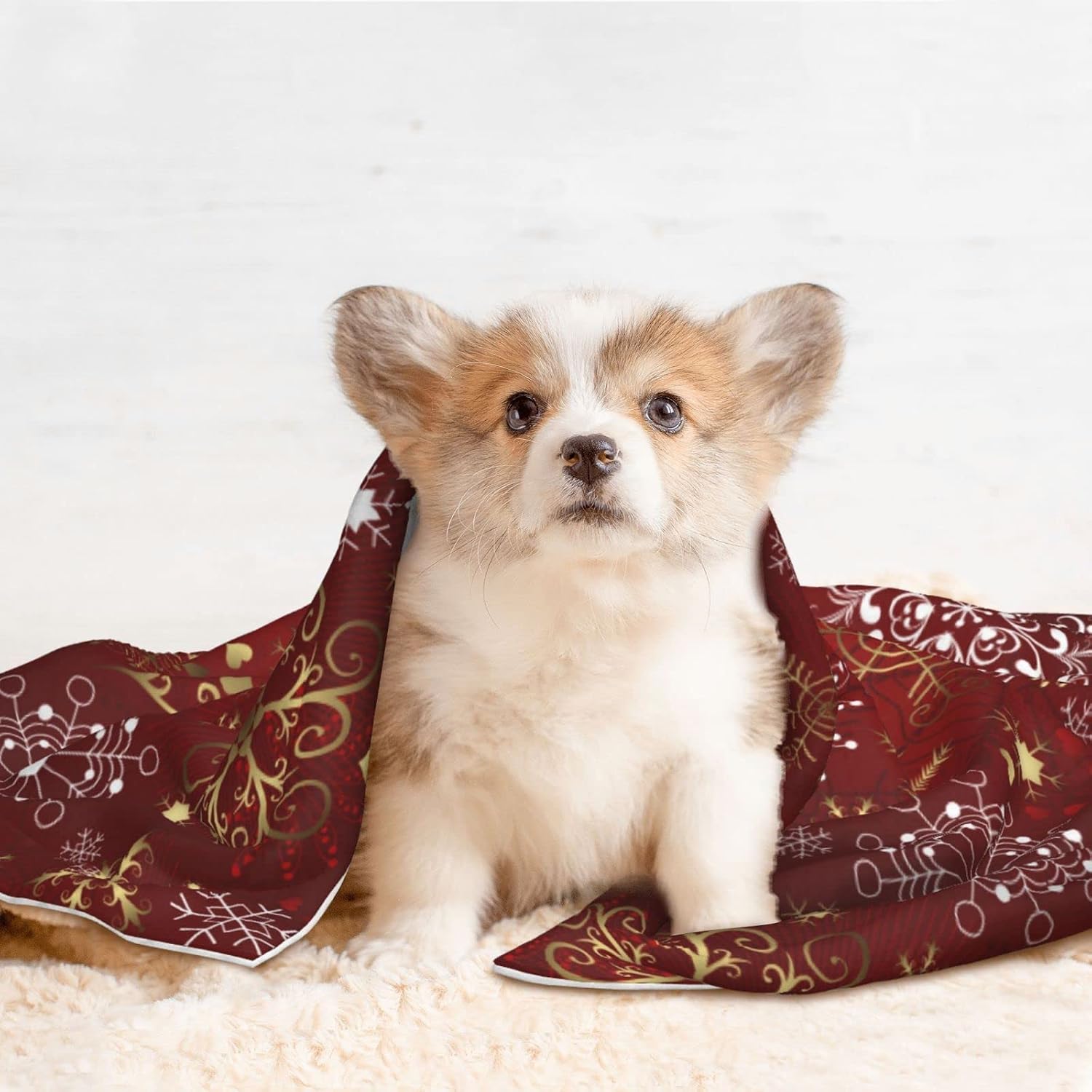 Canine Christmas Spirit Quilted Blanket NCU0PT2165