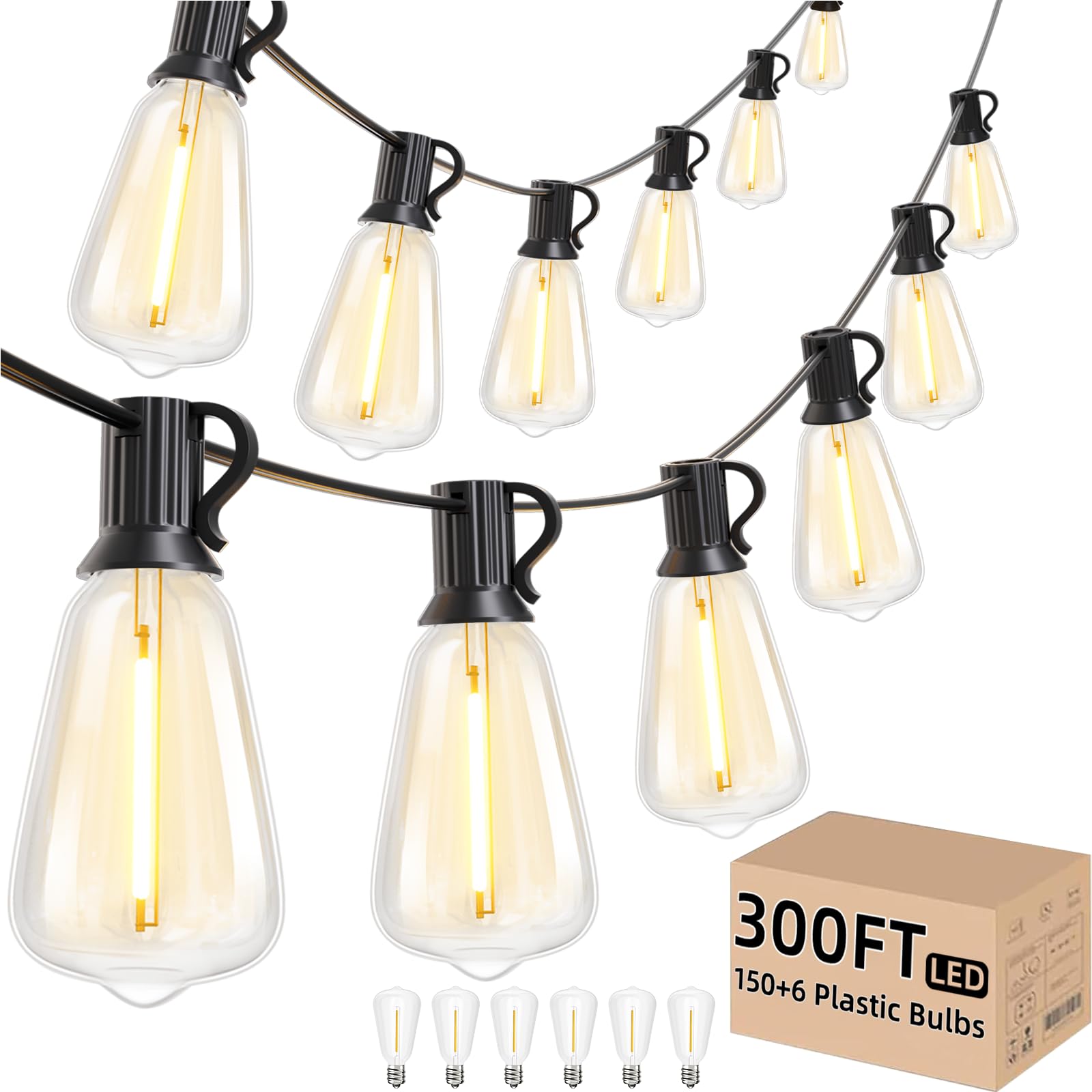 Svater 300 FT Outdoor String Lights LED