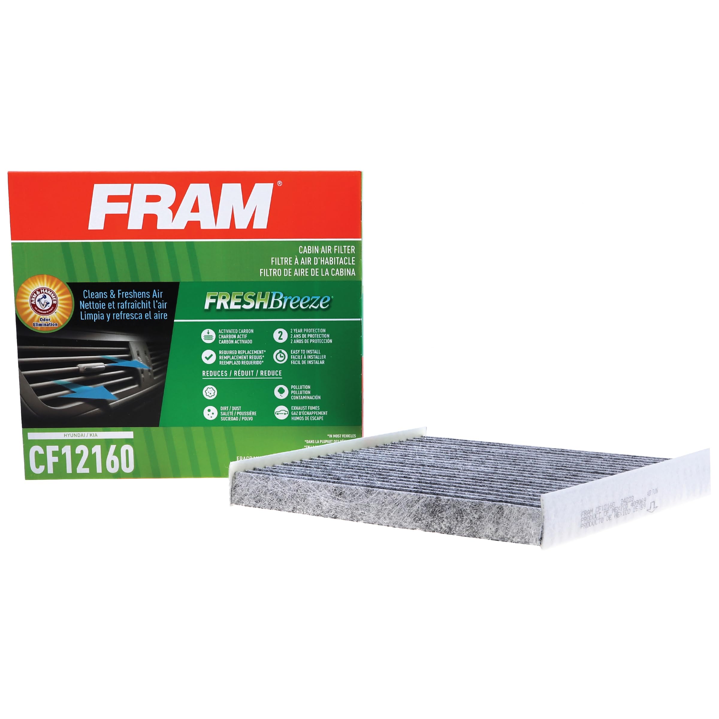 FRAM Fresh Breeze Cabin Air Filter with Arm & Hammer Baking Soda