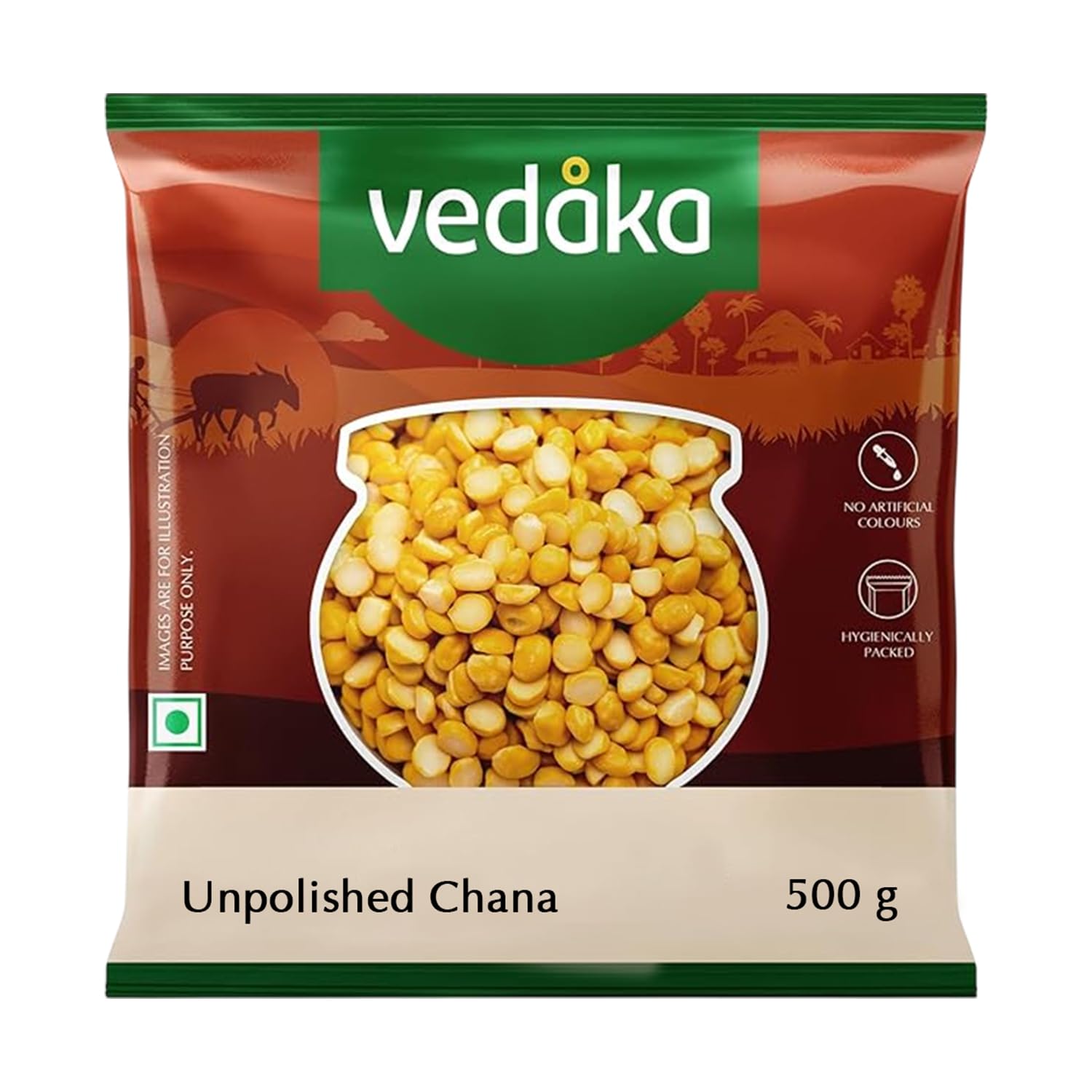 Amazon Brand - Vedaka Popular Chana Dal, 500g