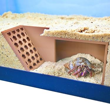 Hermit Crab Underground Cave | Hermit Crab Climbing Enrichment Tank Decor Hide | Hermit Crab Hideaway Decoration Accessories Supplies Toys Ornaments