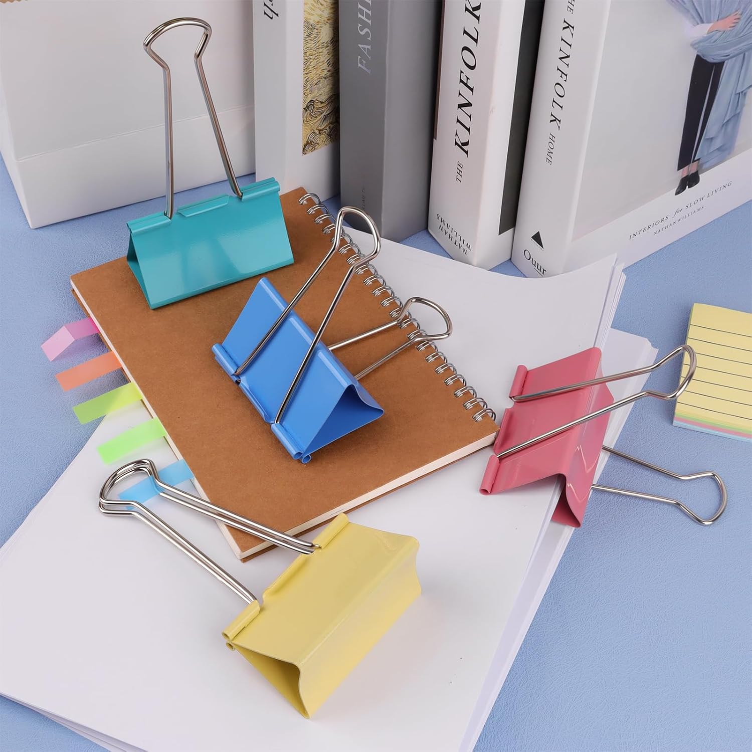 Mega-Sized 3-Inch Premium Colored Binder Clips - Featuring 4 Distinct