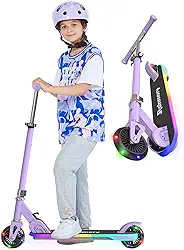 Patinete para crianças de 5 a 12 anos, crianças, adolescentes. Carga máxima de 70 kg. Dobrável, leve, com rodas iluminadas e deck de luz dinâmica, adolescentes e adultos, 3 níveis ajustáveis.