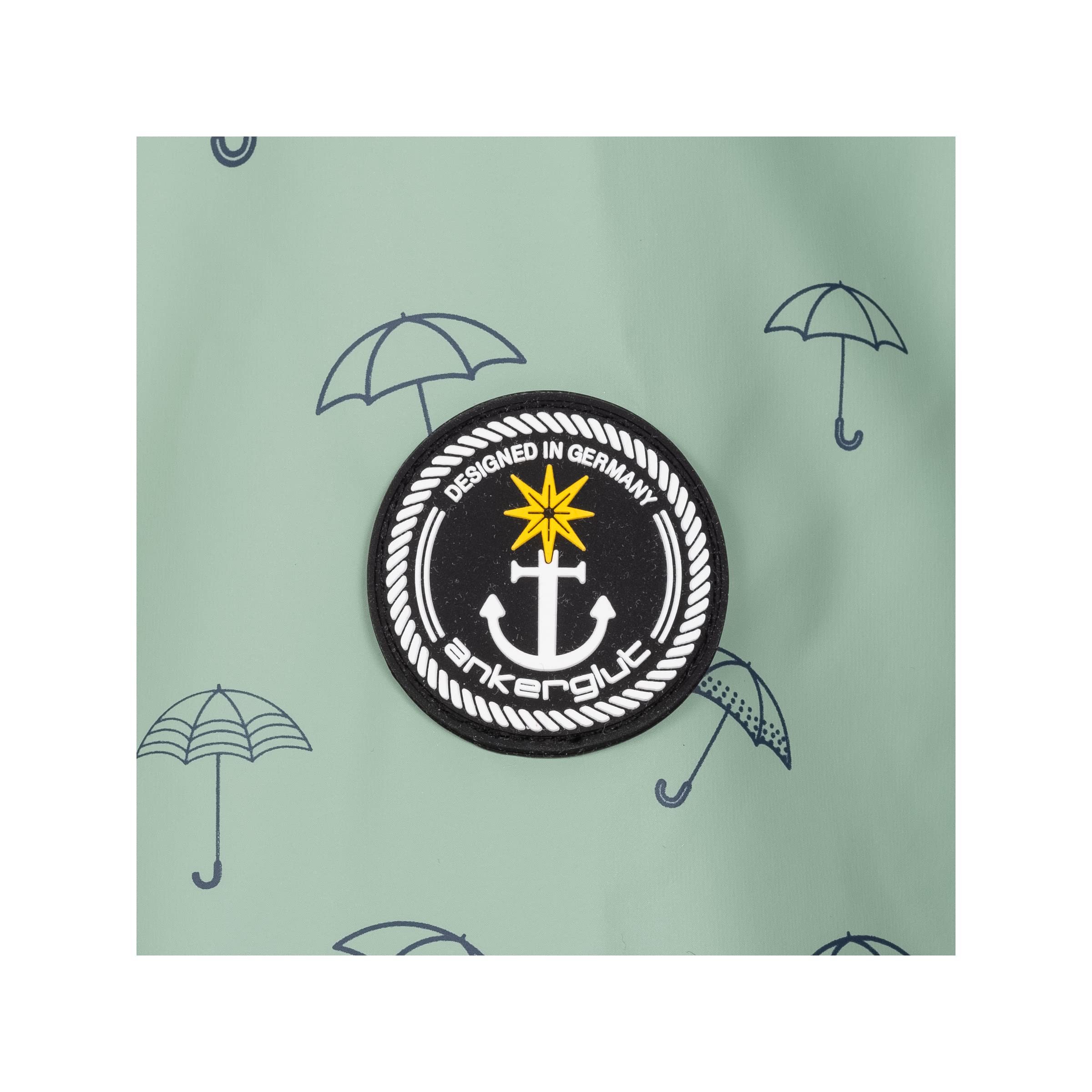 Ankerglut Damen Damen Friesennerz Regenmantel Regenjacke mit Kapuze Gefüttert Wasserdicht Wetterfest Übergangsjacke #Ankerglutbucht Regenjacke (1er Pack)