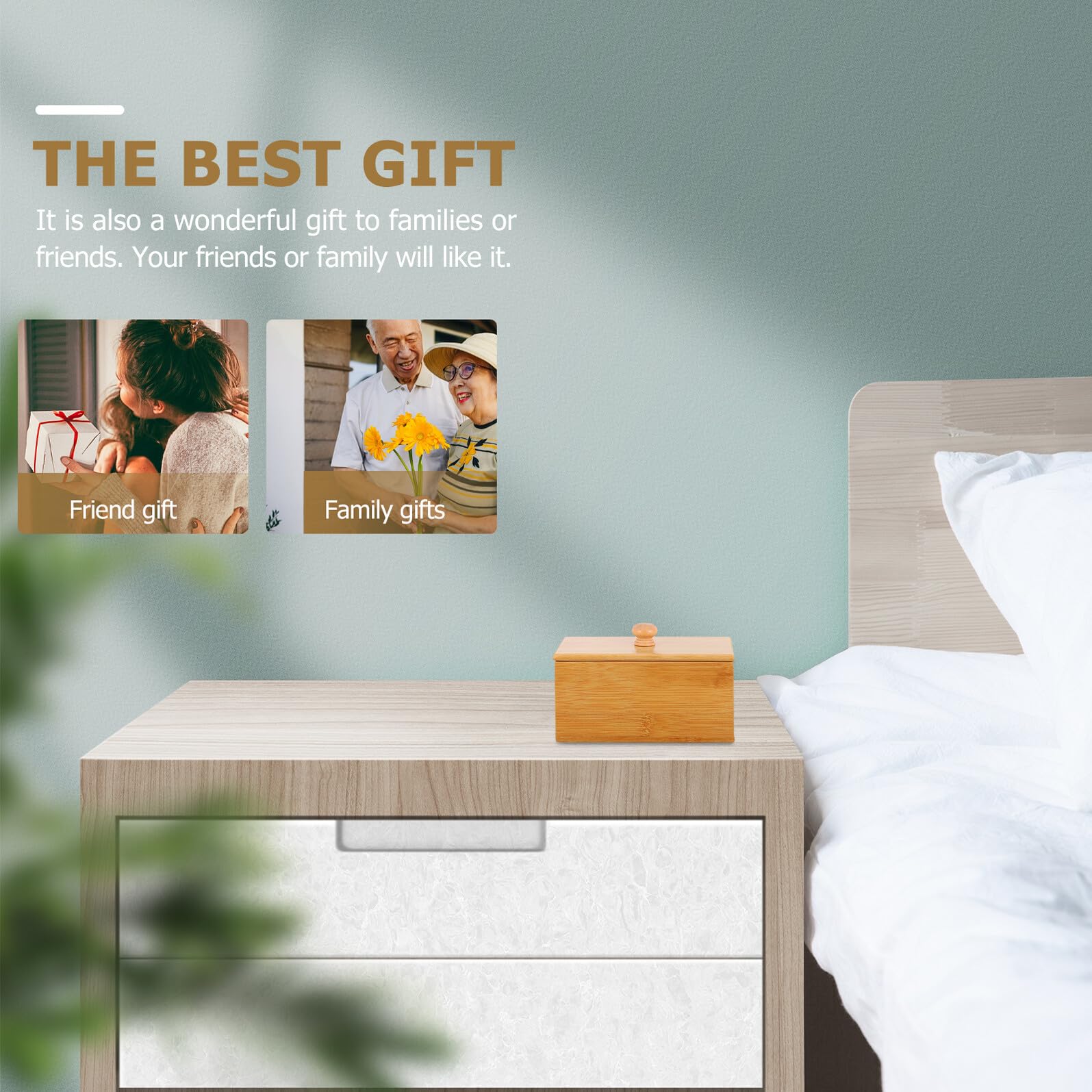 Alipis Doppeltes Holz teebeutel aufbewahrungsbox mit Deckel Vielseitiger Organizer für Kaffee Zuckerbeutel Dekorative Aufbewahrungslösung für Büro Küche und Hotel Langlebig und Praktisch