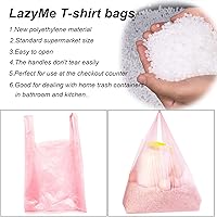 Vista 5 de LazyMe Bolsas de plástico para camisetas, bolsas de plástico para negocio, 12 x 20 pulgadas, bolsas de compras de plástico con asas