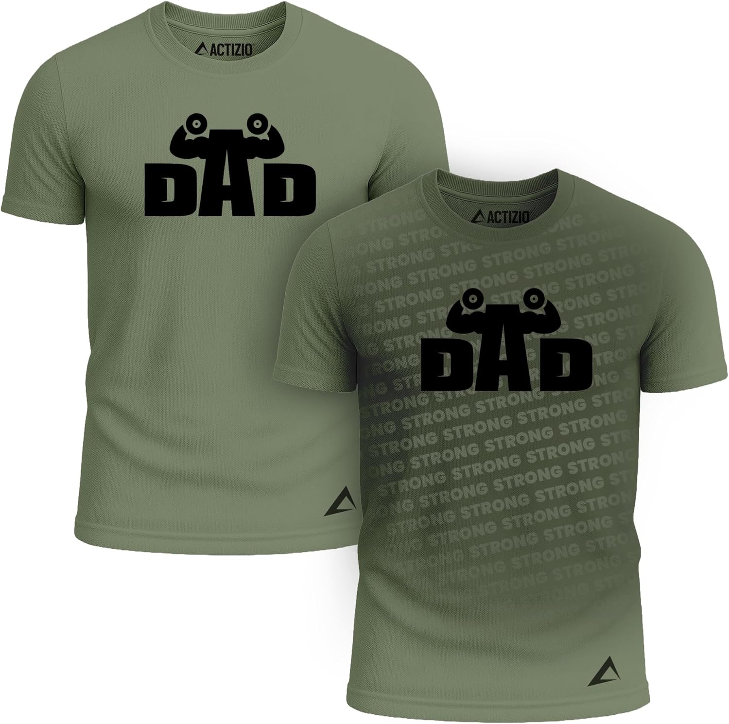 Actizio Men Workout Shirt Performance Fabric T-Shirt Short Sleeve Sweat Activated Motivational Exercise Gym Athletic T-Shirt