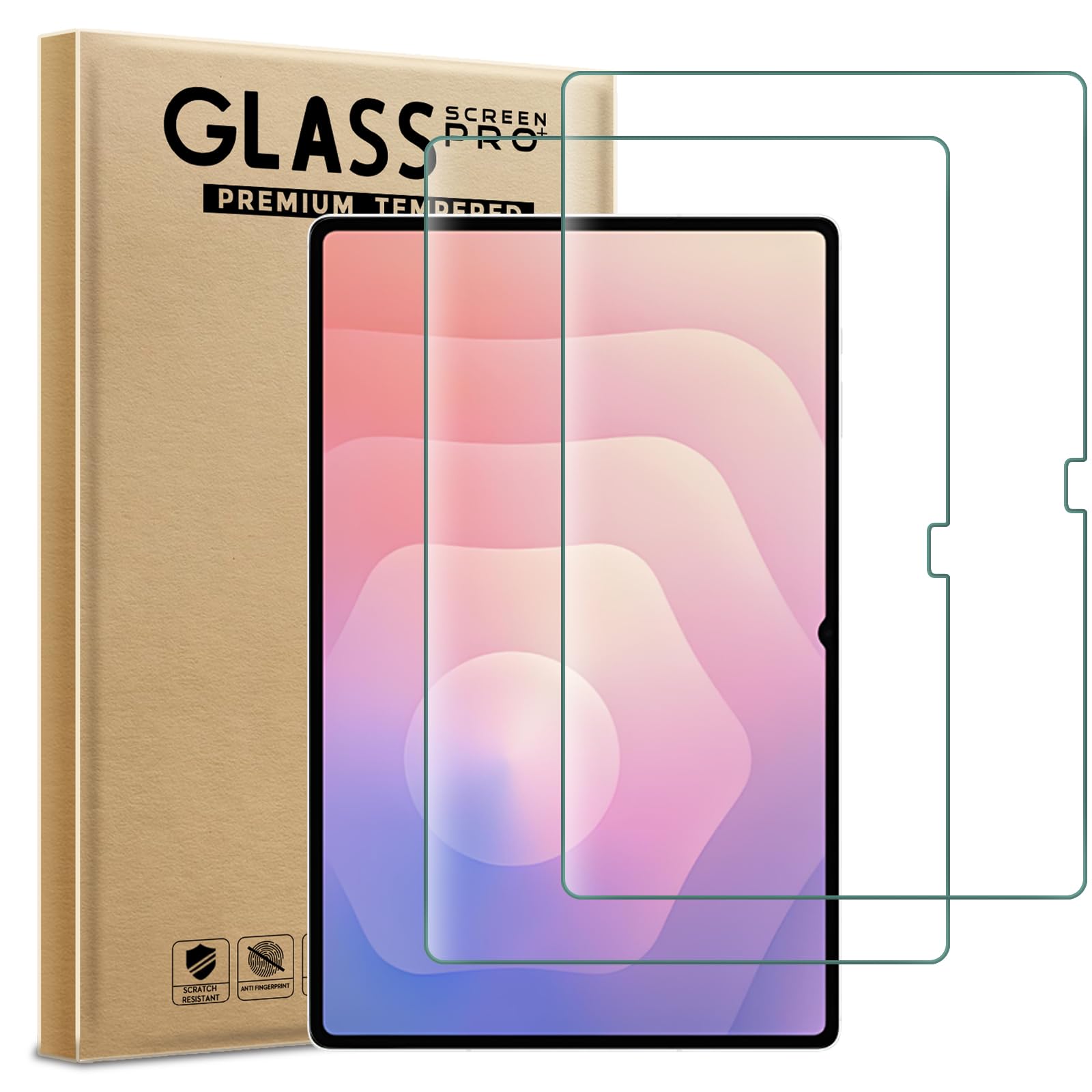 AOKUMA Tempered Glass for Samsung Galaxy Tab S10 Ultra /S9 Ultra/S8 Ultra 14.6 Inch Screen Protector, [2 Pack] Premium Quality Guard Film, Case Friendly, Shatterproof, Shockproof, Scratchproof