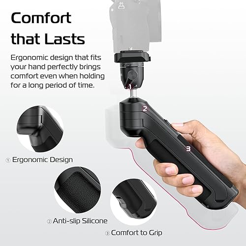 Miniatura 26 de ULANZI MT-08 - Trípode de extensión con mango para Osmo Pocket3, Webcam iPhone 17, 11 Pro Max, teléfono inteligente, Canon G7X, Mark III, Sony