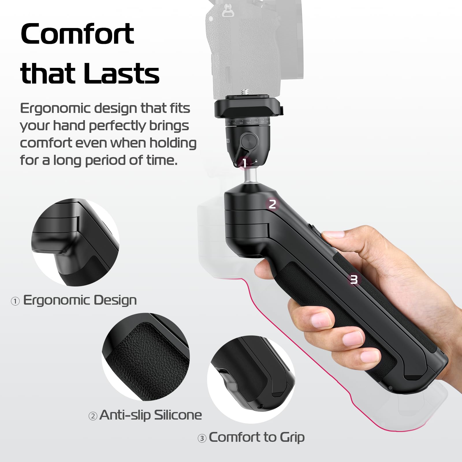ULANZI TT38 Mini Stativ mit 3kg Belastbarkeit und F38 Schnellspanner, kompaktes Reisestativ für Sony a7c, Nikon Z30 und Fujifilm X-S10/X-S20