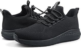 Damen Kochschuhe - rutschfest Atmungsaktiv Arbeitschuhe, Leichte Sicherheitsschuhe für Gastronomie, Krankenhaus & Pflege, Schockabsorbierend mit Langanhaltender Bequemlichkeit, Schwarz 36.5-43