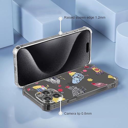 Vista 352 de Roemary Funda púrpura para iPhone 14 Pro Max con diseño de caballo azul, patrón de acuarela con protector de pantalla