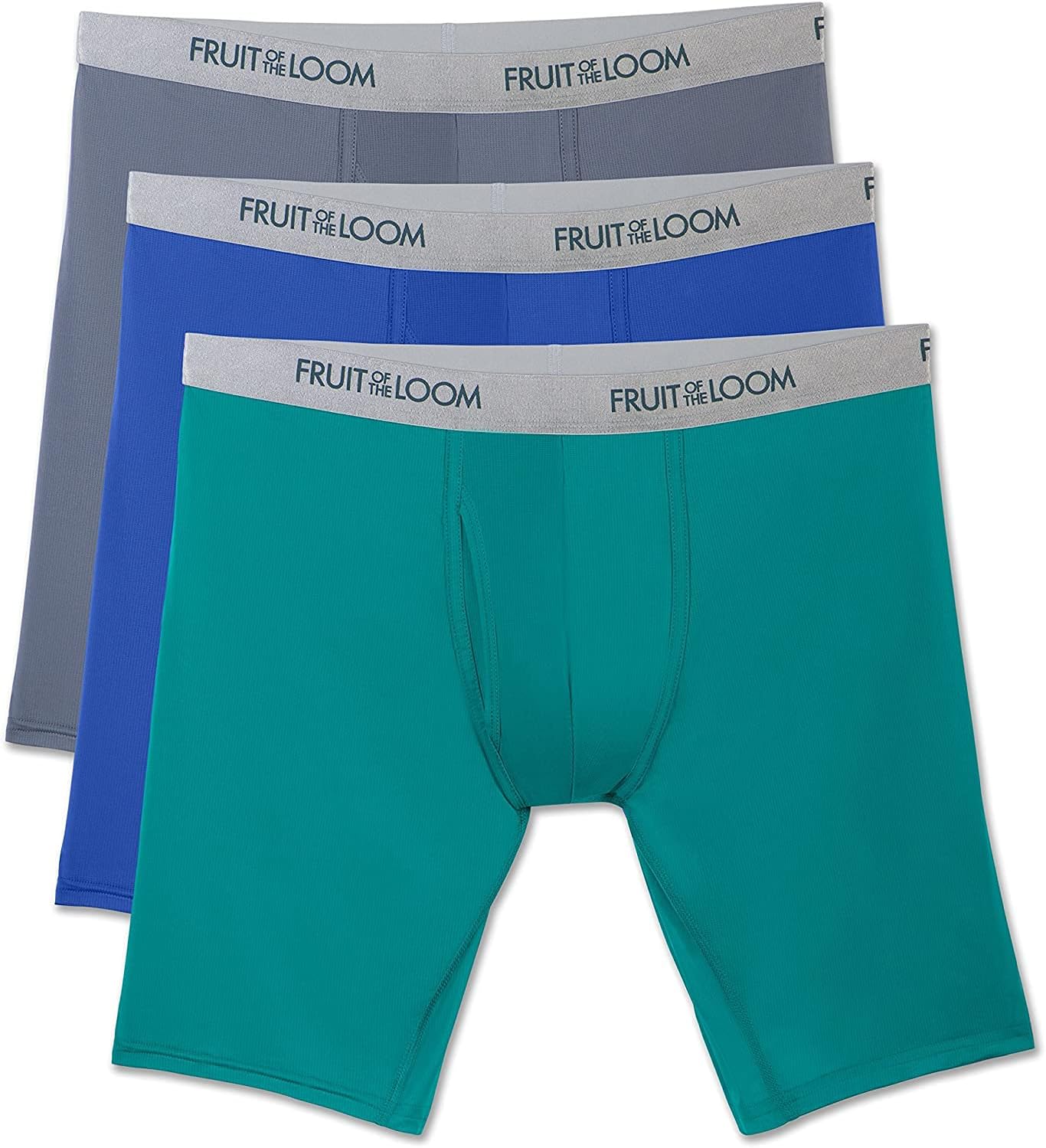 Fruit of the Loom Men's Cotton Performance Boxer Briefs (12 Pack)