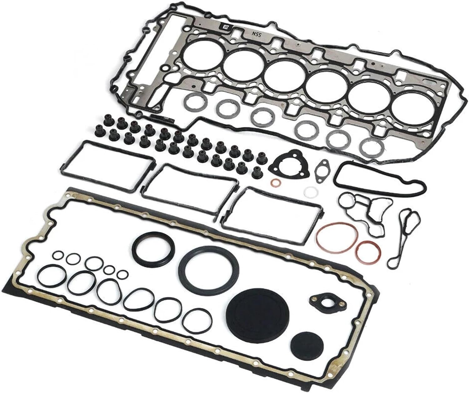 Engine Gasket Seals Rebuild Kit 11127599212 11127587804 Compatible With BMW F10 F20 F21 F23 F30 F32 F80 N55B30 N55B30A 3.0L L6 Turbocharged