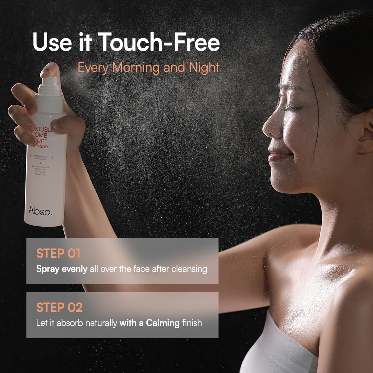 Abso Trouble BIOME Care Mist Toner, Touchless Facial Balance Spray for Breakout Control & Redness Relief, Sebum Reducing Face Mist for Blemish-Prone Skin, Korean Skincare, 6.76 fl oz / 200ml