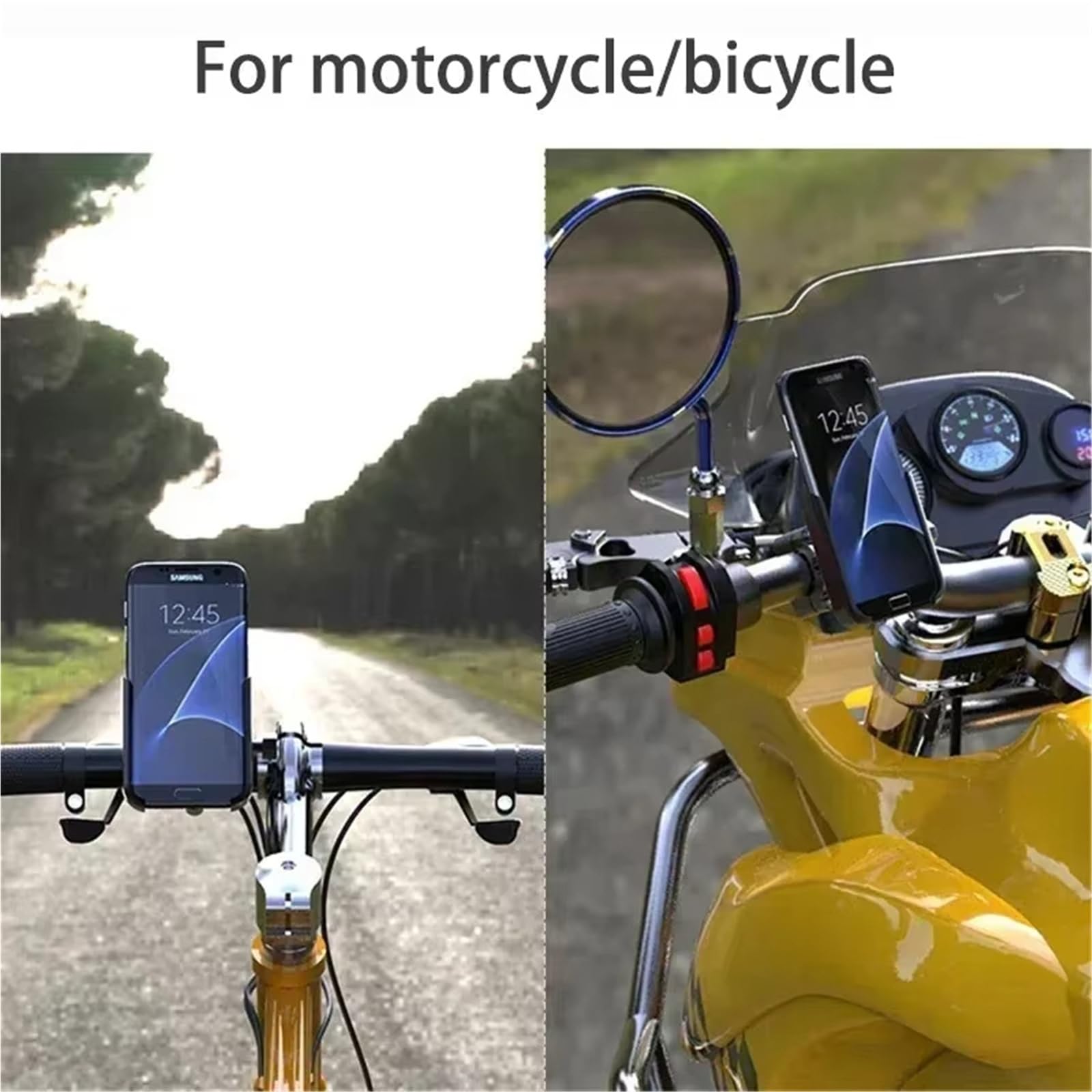 Support Téléphone Portable M1 Alliage D'aluminium pour Moto Navigation pour Véhicule Électrique Spécial Support Téléphone Moto