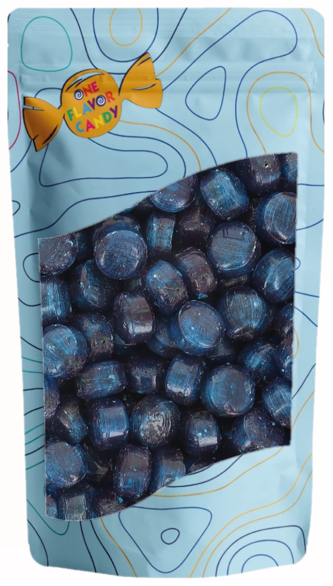 One Flavor CandyTootsie Pop Drops With Chewy Tootsie Roll Center Bulk in Resealable Bag (Blue Raspberry)