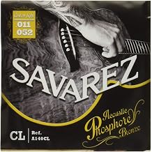 Savarez A140CL Custom Light Tension Classical Guitar Strings - Acoustic Phosphor Bronze, Gauge .011"-.052", Full 6 String Set