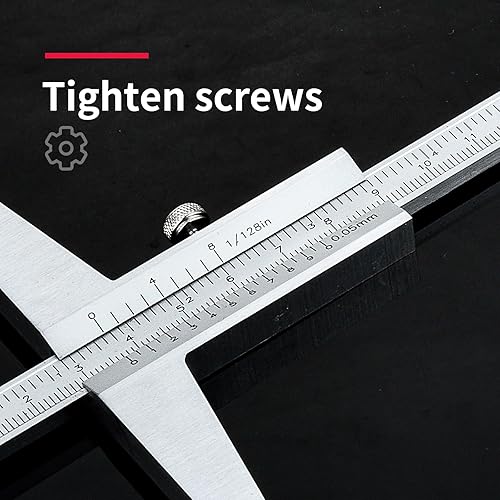 Vista 32 de Vernier Pinzas de calibrador Herramienta de medición Micrómetro de acero al carbono pulgadas/métrico 0-6 pulgadas Rango 1/128 pulgadas Escala