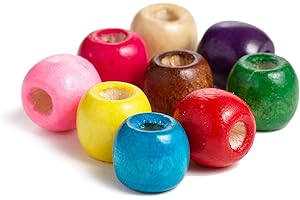 Vibrant Multicolor Wooden Barrel Beads for Endless Creative Possibilities