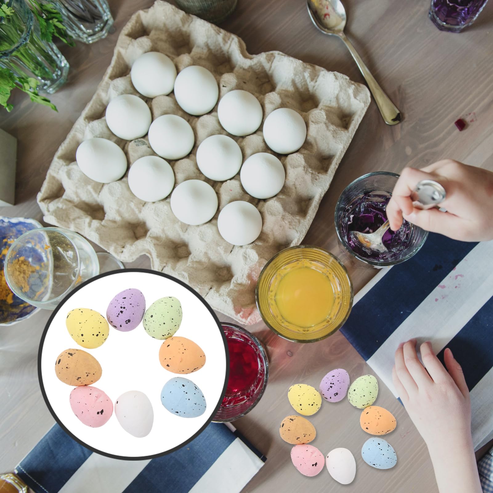 100 Pezzi Uova in Schiuma Leggere Decorazioni per Feste Primaverili Adorabili per Craft
