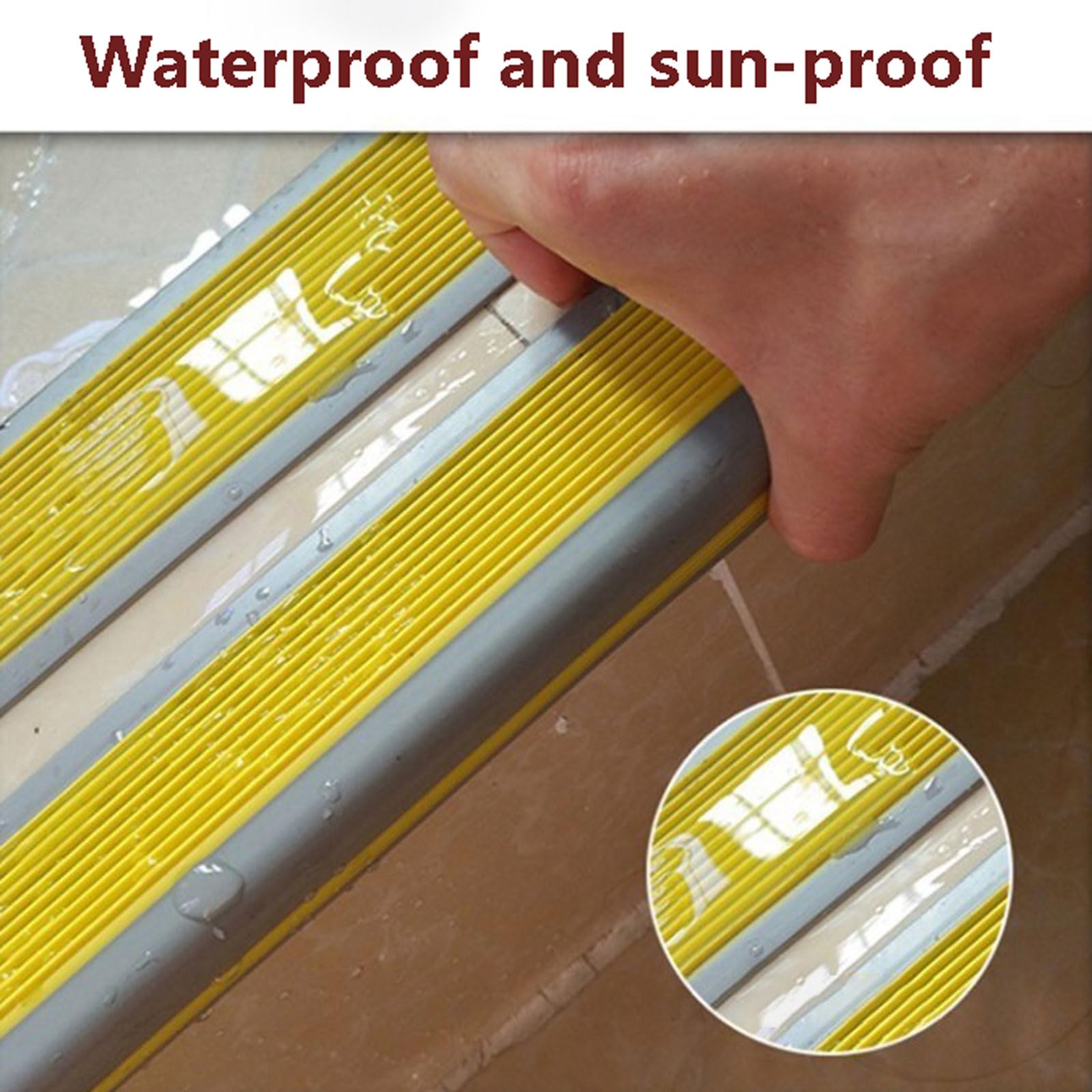 Perfil de Esquina PVC Autoadhesivo para Escaleras - Tiras Antideslizantes para Peldaños (5cm x 2.5cm) - Borde en Forma de L Antideslizante y Recortable -Moldura Protectora para Escaleras